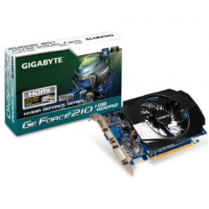 Видеокарта на чипсете NVIDIA Gigabyte GV-N210D2-1GI PCI-Express 2.0, GDDR2 1Гб