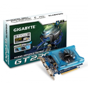Видеокарта на чипсете NVIDIA Gigabyte GV-N220D2-1GI PCI-E 2.0, GDDR2, 1 Гб